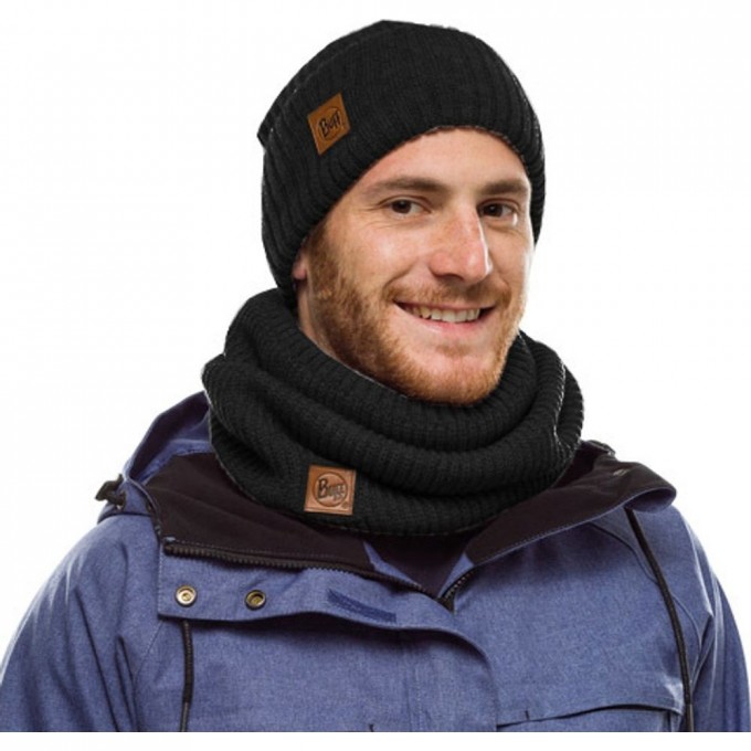 Комплект шапка-шарф BUFF RUTGER GRAPHITE 1179029011000117845.901.10.00