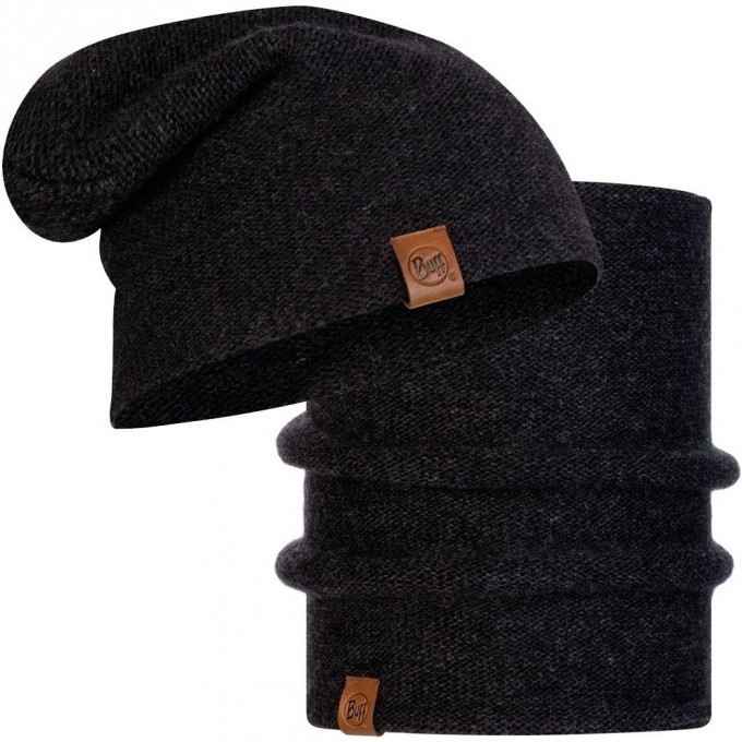 Комплект шарф-шапка вязаный BUFF COLT GRAPHITE 1160289011000116029.901.10.00