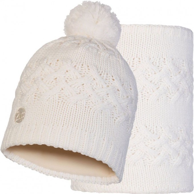 Комплект вязаный шапка-шарф BUFF KNITTED POLAR SAVVA WHITE 2345766
