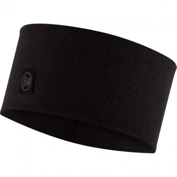 Повязка BUFF MERINO WIDE HEADBAND SOLID BLACK
