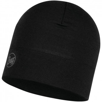 Шапка BUFF MERINO MIGWEIGHT HAT SOLID BLACK