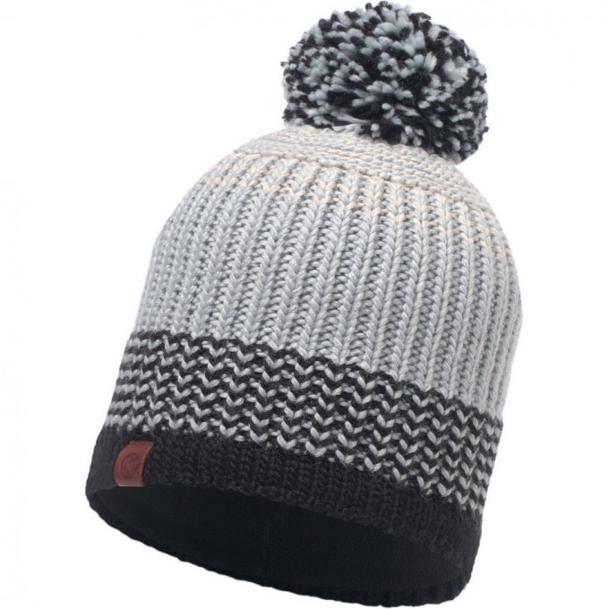 Шапка вязаная с флисом BUFF BORAE GREY 116040.937.10.00