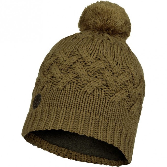 Шапка вязаная с флисом BUFF HAT KNITTED POLAR SAVVA BARK 111005.843.10.00
