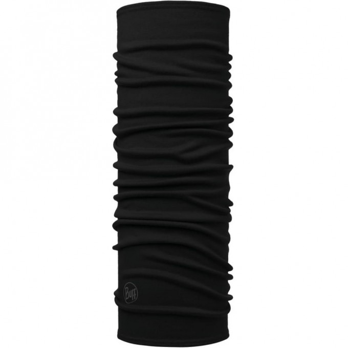 Шерстяной шарф-труба BUFF SOLID BLACK 113023.999.10.00