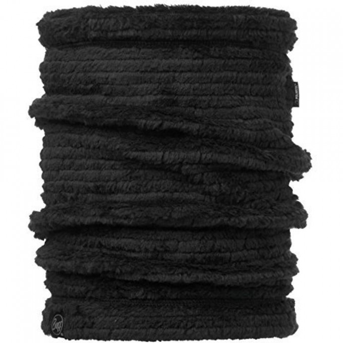 Теплый шарф-труба флисовый BUFF SOLID GRAPHITE BLACK 115390.901.10.00