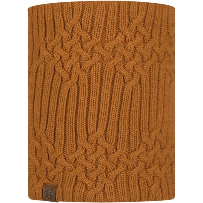 Вязаный шарф-труба с флисом BUFF NECKWARMER KNITTED POLAR NEW HELLE MUSTARD 120828.118.10.00