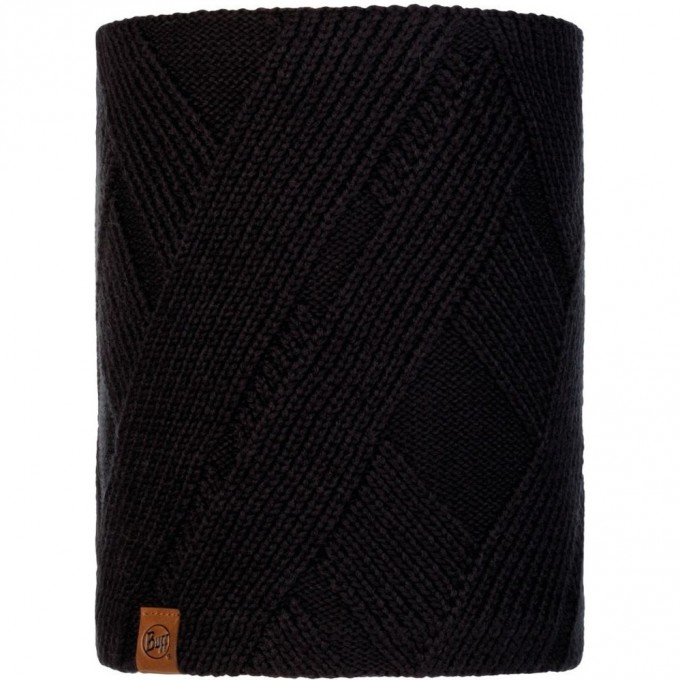 Вязаный шарф-труба с флисом BUFF NECKWARMER KNITTED POLAR RAISA BLACK 120849.999.10.00