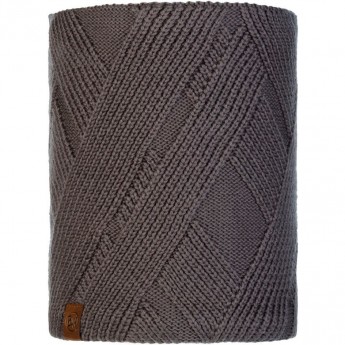 Вязаный шарф-труба с флисом BUFF NECKWARMER KNITTED POLAR RAISA GREY CASTLEROCK