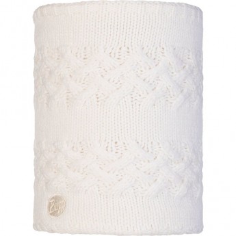 Вязаный шарф-труба с флисом BUFF NECKWARMER KNITTED POLAR SAVVA WHITE